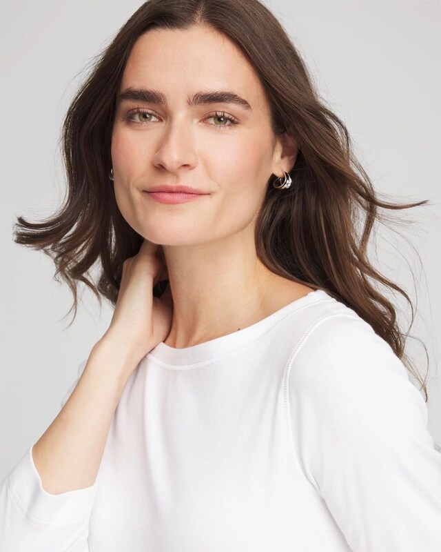 Pima Cotton 3/4 Sleeve Tee - image 4